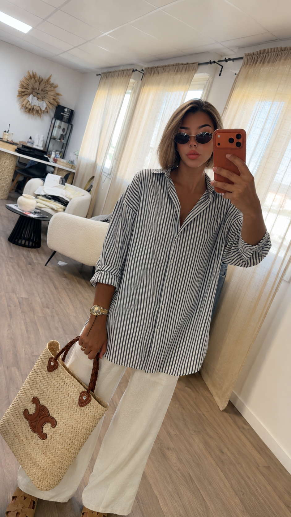 🤍 Chemise oversize rayée DBL